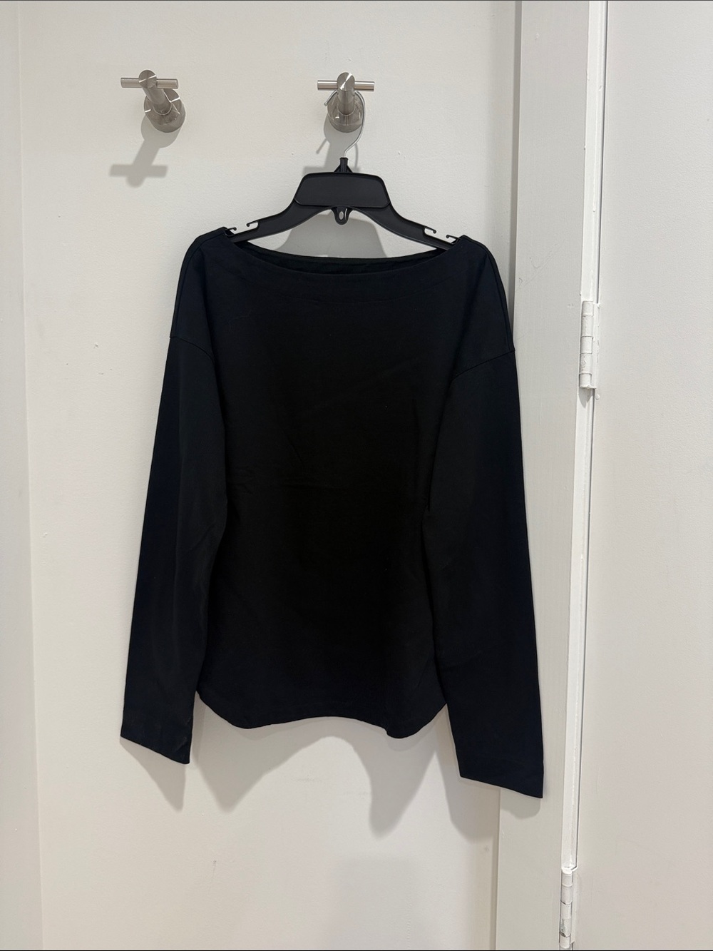 Ralph Lauren Black Boatneck Long-Sleeve Top
